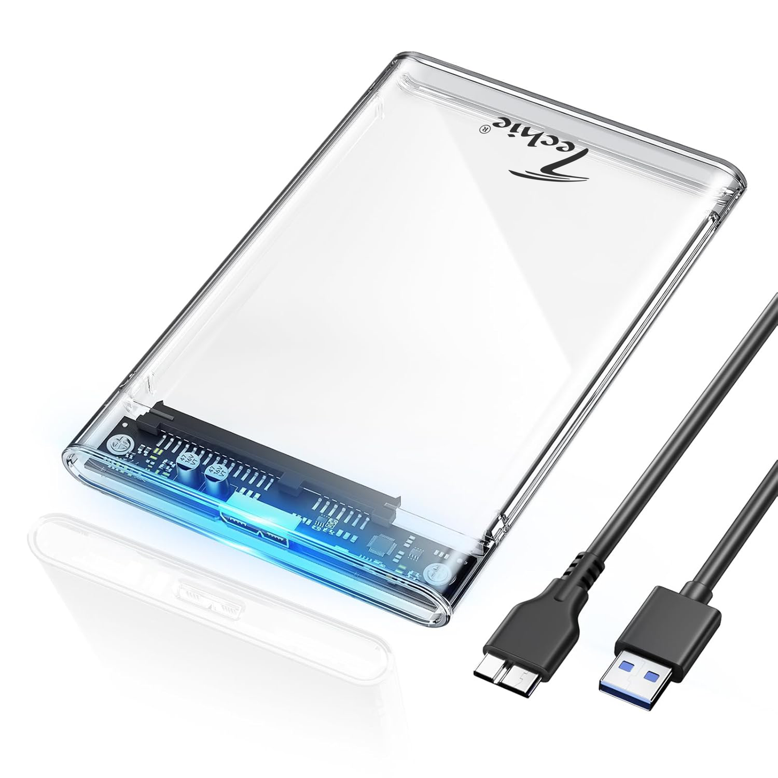 Techie USB 3.0 Transparent External Enclosure for 2.5” SATA SSD/HDD